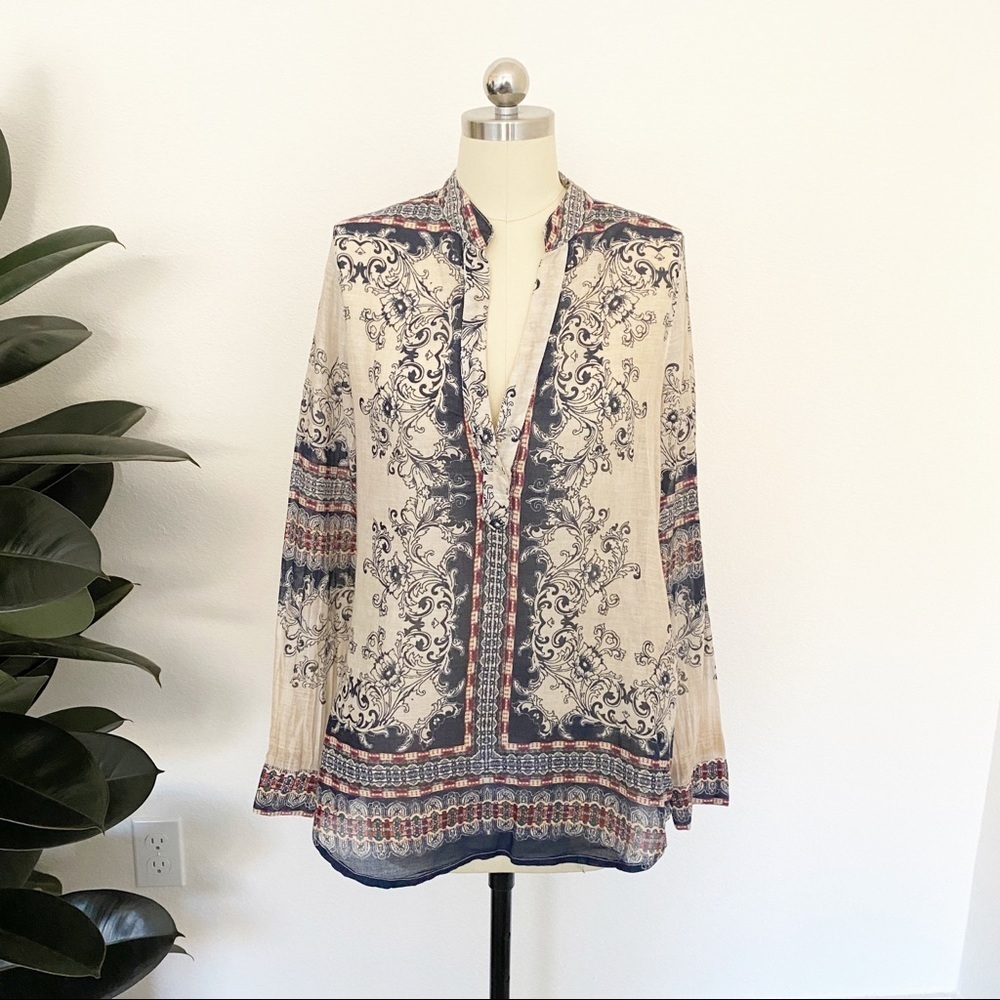 Dolma Printed Tunic Top Size Small